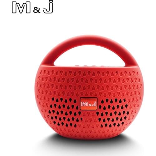 M&J Mini Speaker MK105 Portable Bluetooth 4.2 Speaker Wireless Outdoor Loudspeakers with Mic Support TF FM Ridio Sound MP3 Music