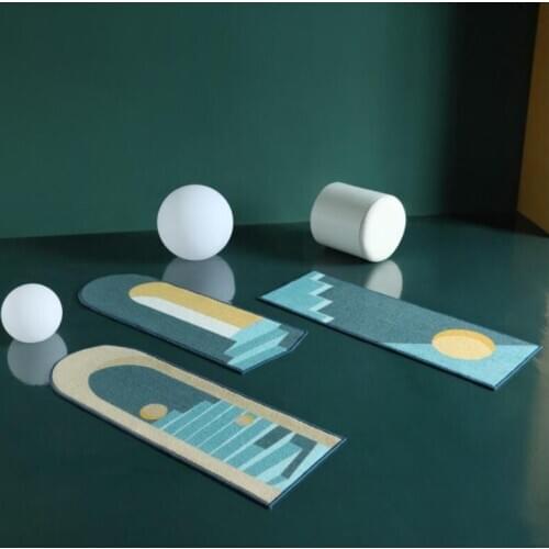 Moroccan Non-slip Microfiber Soft Absorbent Carpet Bath Floor Mat Solid Color Thickened Washed Non-slip Bedroom Rug Wall Decor