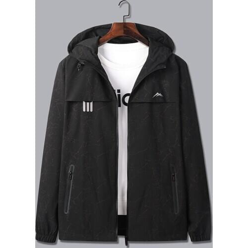 Plus size 8XL 7XL Men autumn Jackets 2020 New Spring Hot Sale Man Hooded Thin fashion Jackets Male Hoodie Windbreaker big size