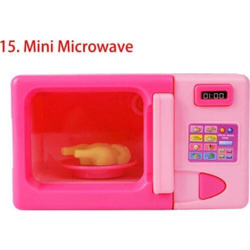 B0100-14 In box chilren girl Child toy set mini appliances sooktops series simulation home play toy Mini Microwave 1pcs