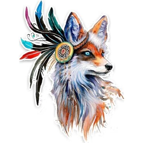 Dawasaru Beautiful Fox Animal Car Sticker Waterproof Decal Laptop Suitcase Truck Motorcycle Auto Accessories PVC,16cm*11cm