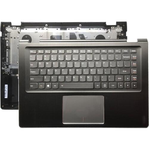 NEW For Lenovo Yoga 3 14 Yoga 3-1470 Yoga 700-14ISK Laptop Palmrest Upper Case US Backlit Keyboard Touchpad Black