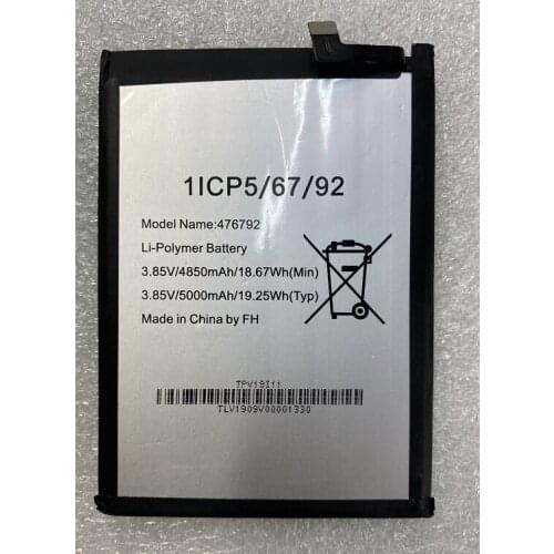 New Battery 5000mAh.3.85V 476792 Battery For Wiko Power U10 Wiko View 4 1ICP5/67/92 Mobile Phone Batteries