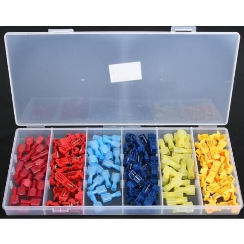 Crimp Terminal Set T Type Quick Splice Crimp Terminal Electrical Cable Wiring Connector Set Cable Terminal