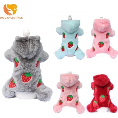 Pet Dog Clothes Autumn and Winter Puppy Teddy Thickening Plus Velvet Embroidery Four-Legged Plush Sweater
