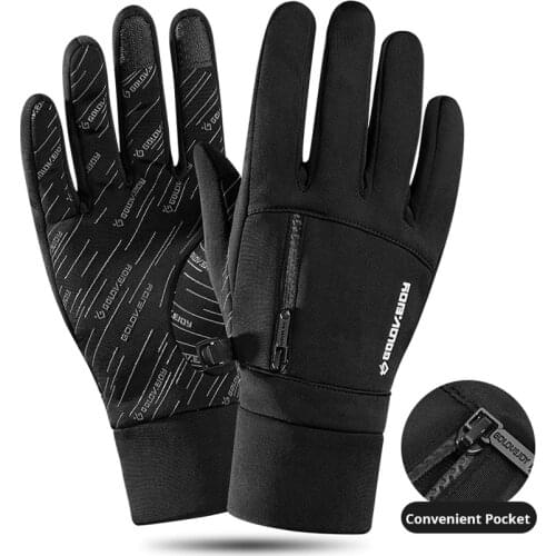 Autumn Winter Riding Gloves For Men Outdoor Ski Sports Touch Screen Windproof Waterproof Anti-slip Thick Warm Motorcycle Gloves