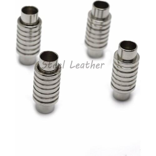 20pcs/lot Hole: 6mm Stainless Steel Magnetic Clasp Leather Cord Magnet Lace Buckle Bracelet DIY Jewelry Making Part Clasps diy