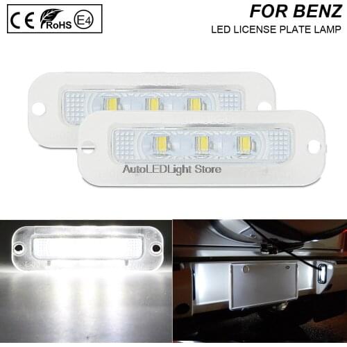 A Pair LED Number License Plate Lights Number Plate Holder Lamp Error Free For Mercedes-Benz W463 G500 G55 AMG G550 A4638200356