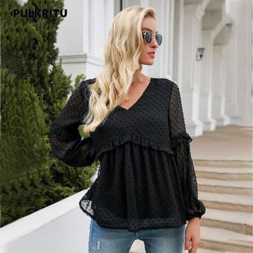 Pulkritu Polka Dot Blouses