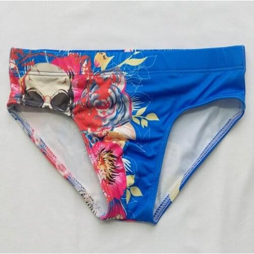 Push Pad Printing Mens Swimwear Low Waist Bathing Suit Quick Dry Swimming Trunks Sexy Men Swim Briefs Sea Surf Beach Briefs 2020