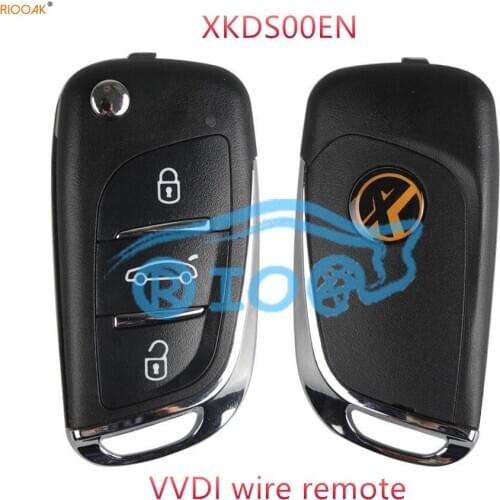 RIOOAK 10pcs/lot Xhorse universal VVDI wire remote control XKDS00EN for DS Car Key no transpponder chip for VVDI Mini Key Tool