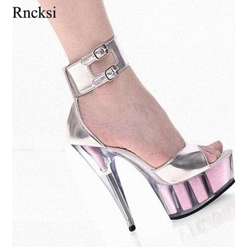 Rncksi Party Sexy Women Shoes 15CM High Heel Platforms Pole Dance/Performance /Star /Model, Sandals Party / Wedding Sandals