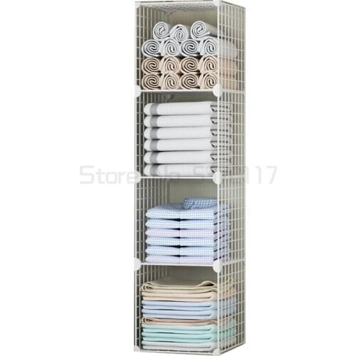 Household Wardrobe Storage layered partition board storage artifact pull type shelf free combination inner partition cabinet