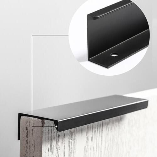 Modern Aluminum Alloy Invisible Finger Edge Pulls Furniture Drawer Handles Hidden Cabinet Kitchen Drawer Handles Hardware Knobs