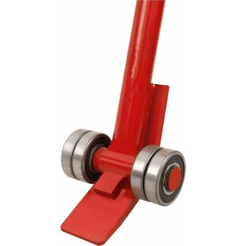 Heavy Duty Wheeled Flat Head Pulley Lifting Crowbar Thickened Seamless Steel Pipe Bearing Crowbar Lifting And Handling Equipment