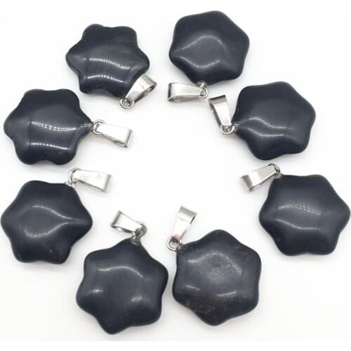 1Pcs fashion mixed Black Onyx natural stone pendant charms pendants Necklaces for DIY accessories making