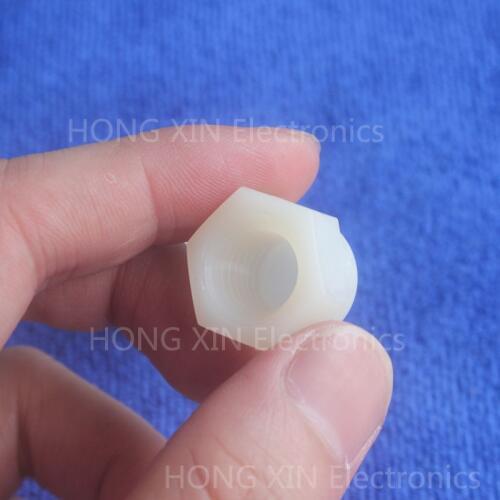 1Pcs Nylon Acorn Nut RoHS M3 M4 M5 M6 M8 M10 M12 White Nut Plastic Cap Nuts Decorative brand new high-quality Plastic hexagon