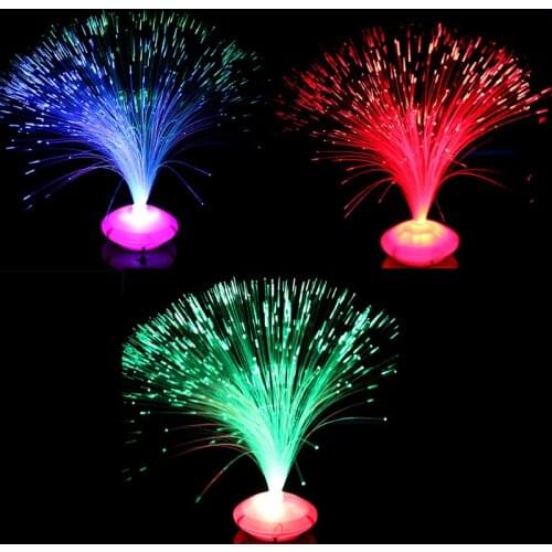 1PCS Beautiful Romantic Color Changing LED Fiber Optic Nightlight Lamp Small Night Light Chrismas Party Home Decoration