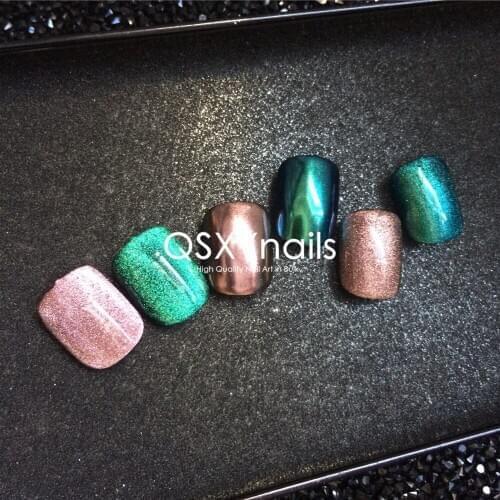 20g Multi-usages 9D Magnetic Cat Eye Pigment Mirror Powder Glitter Pink Green Chameleon Chrome for Nail Art Gel Nail Polish