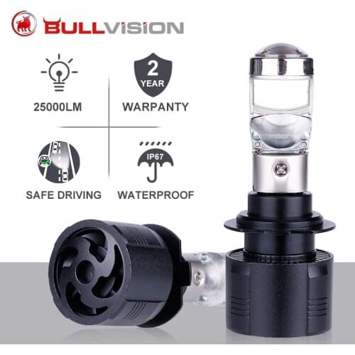 20000LM H7 LED Headlight Projector Lens Bi-LED H4 High Beam Low Beam H11 H8 H9 9005 9006 HB3 HB4 Mini Auto LED Bulb 2Pack