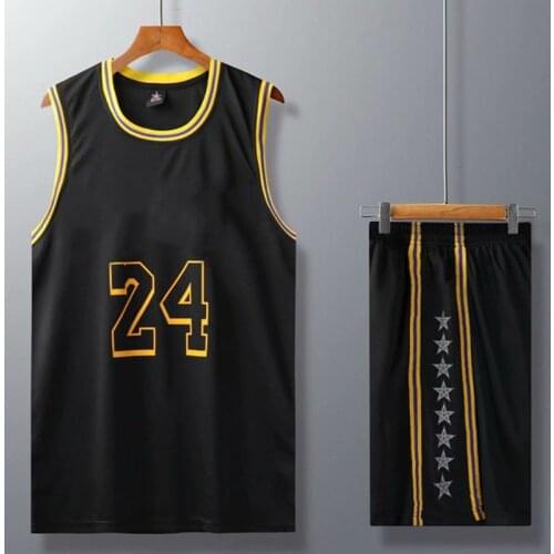 No. 24 Mens Basketball Jersey Sets for Men basketball uniform Sports Vest Suit Outdoor throwback Basketball jersey Suit custom