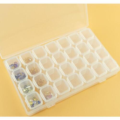28 Grids Nail Storage Box Art Alex Organizer Excellent Fall Prevention Durable PP Transparent Case Makeup Beauty Tool