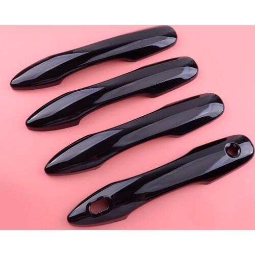 4Pcs/Set Car Exterior Side Door Handle Hole Cover Trim Protector Frame Gloss Black ABS Fit for Toyota Corolla Sedan 2020 2021