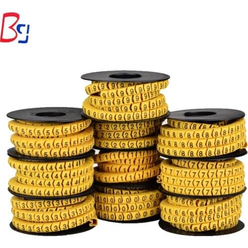 500Pcs 0 to 9 number Cable Wire Marker EC-0,EC-1,EC-2,EC-3 1.5mm2