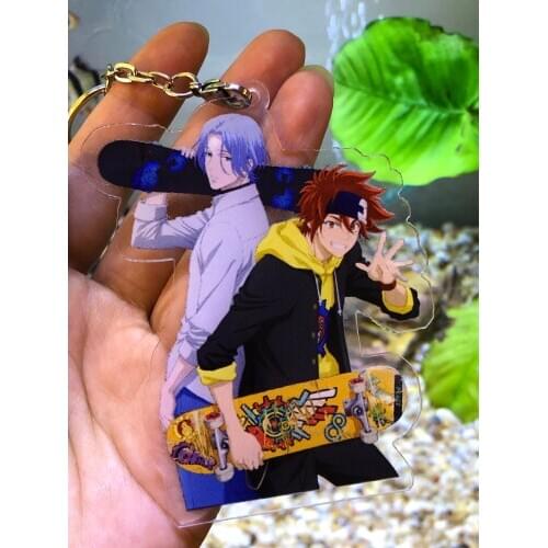 Anime SK EIGHT SK8 the Infinity LANKA MIYA Acrylic Cherry Blossom Cute Keychain Cosplay School Bag Itabag Pendant Keyrings Gifts