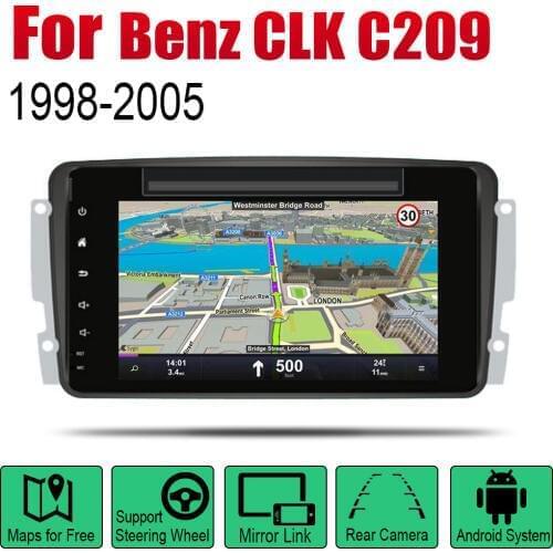 Car Android GPS For Mercedes Benz CLK C209 W209 1998-2005 NTG Navigation DVD Player Radio Auto Stereo Screen Multimedia