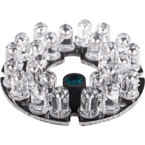 CCTV Camera 10Mil 90 Degree Red 5mm 24 LED Bulb IR Infrared Lamp Board