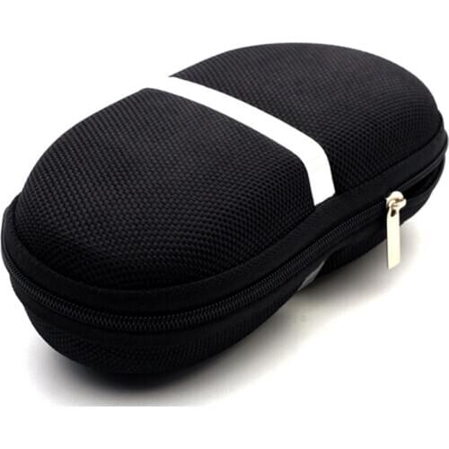 Glasses Case Pressure EVA Material Zipper Box Silver White Strip Aluminum Hook Anti-theft Sunglasses Box B001