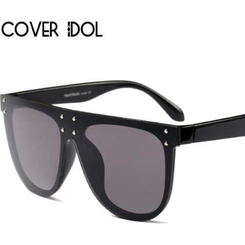 Designer Women Sunglasses Oversize Flat Top Oval Woman Men Sun Glasses Classic Vintage Sunglass UV400