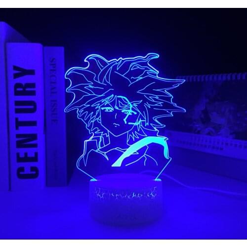 Hunter X Hunter Anime Figure Killua Acrylic Crake Base 3D Lamp for Child Bedroom Decor Nightlight Birthday Gift LED Night Light