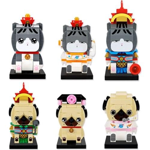52051-56 My Emperor Cats And Dogs Super Cute Cat And Dog Toy Pet Assembling Small Building Blocks Gifts For Pet Lovers