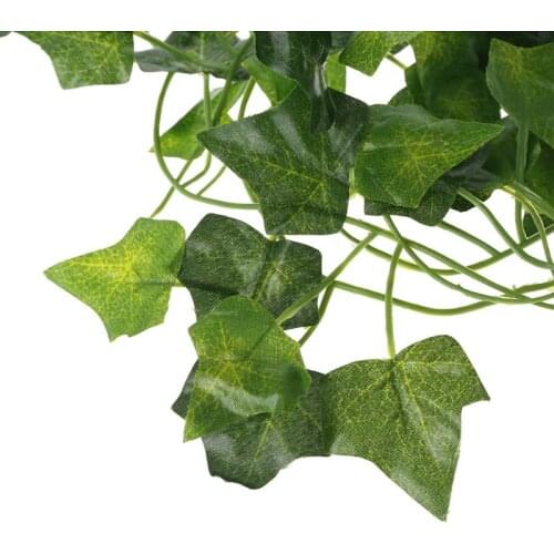 M17D Artificial Vine Reptile Lizards Terrarium Decoration Chameleons Climb Rest Plants Leaves
