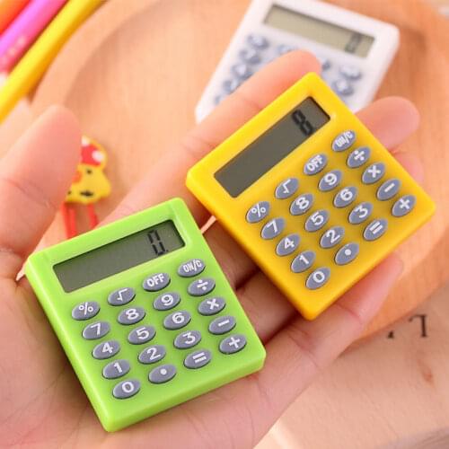 Cartoon Pocket Mini Calculator Handheld Pocket Type Coin Batteries Calculator Carry Extras Calculadoras School Office Calculator