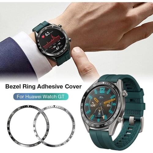 For Huawei Watch GT 46MM Bezel Ring Adhesive Cover Anti-Scratch Metal Cover Case Smart Watch Accessories GT Protector Frame