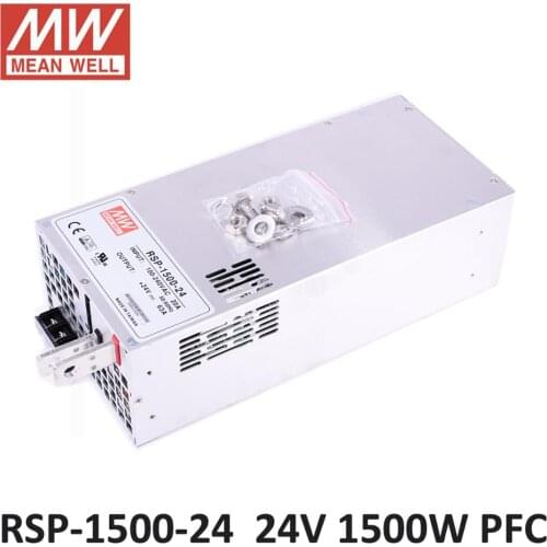 Meanwell 1500W SMPS PFC Function RSP-1500-24 24V 5V 15V DC led power supply 12V 48V Switching Power Supply Driver for LED Strip
