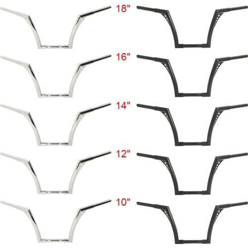 Motorcycle 10'' 12'' 14'' 16'' 18" Rise 1 1/4" Handlebar Bar For Harley Softail Sportster XL1200 883 Custom FLST FXST