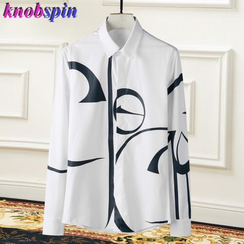 2019 New Brand Fashion Men Shirt Turn down collar Long sleeve Slim Chemise homme High quality Casual business male dress Shirts