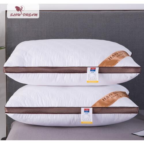 Slowdream 48x74cm Size Pillow For Bed Rectangle Cotton Padding Throw Cushion Pillow White Core Soft Pillow Home Textiles