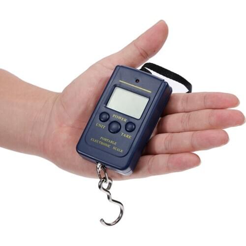Outdoor Portable Sling Small Square Portable Electronic Scale Fishing Hook Portable Scale Hanging Balance of Kitchen 40kgx10g