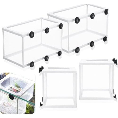 Injured Fish Breeding Incubator Net Hanging Fish Hatchery Isolation Box for Aquarium Accessory Separate isolation Fish Tank M/L