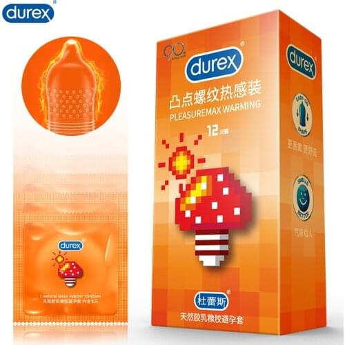 Durex Condoms Box Ribbed and Dotted Warming Lube Large Size Condoms for Men Pleasuremax Warming Sex Toys Wholesale