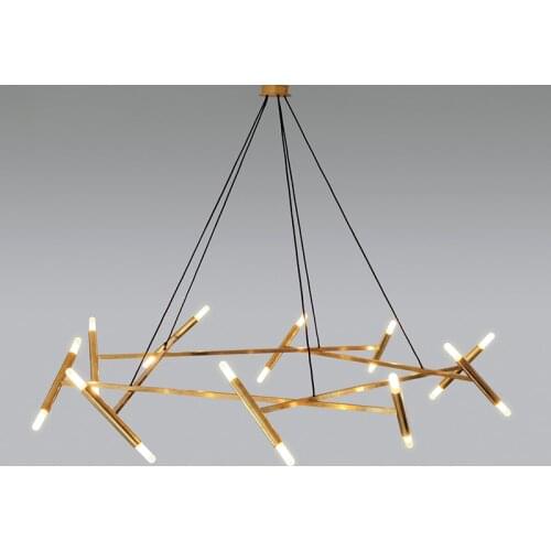 Simple creative light luxury dining room living room chandelier modern villa duplex building bedroom chandelier