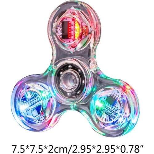 Transparent LED Light Fidget Spinner Hand Top Spinner EDC Spiner Finger Stress Relief Toys Kids Adult Toy