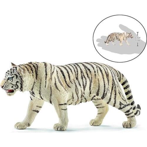 6.2inch White Tiger PVC Realistic Figures 14731 Wild Life Animal Figures Jungle Wild Animals Siberian Tiger Figurine Kids Toy