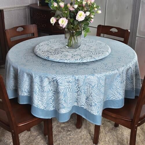 Round Table blue fresh Tablecloth for party Vintage Square Redwood 180cm Nordic Table round Table Banquet Hipster Table Clothes