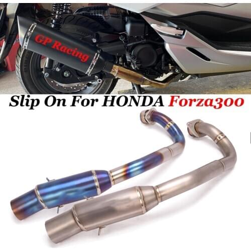 Slip On For FORZA 300 FORZA300 FORZA350 Motorcycle Exhaust Escape Muffler Modified Front Middle Link Pipe Muffler DB Killer
